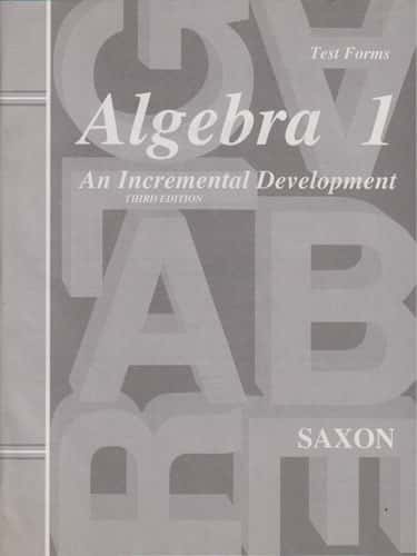SAXON ALGEBRA 1 TEST PACKET (3RD ED)