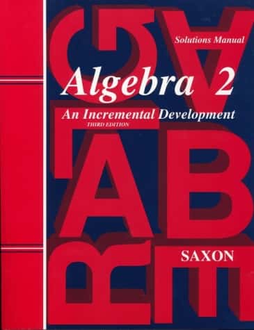 SAXON ALGEBRA 2-SOLUTION MAN