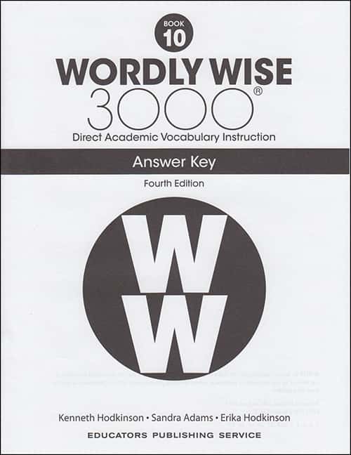 WORDLY WISE 3000-10 ANS KEY/4E
