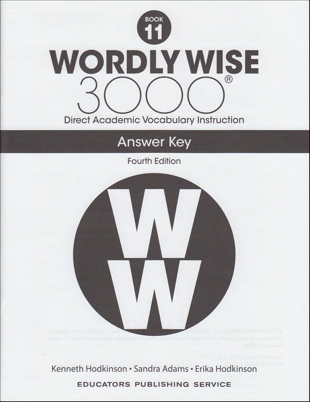 WORDLY WISE 3000-11 ANS KEY/4E