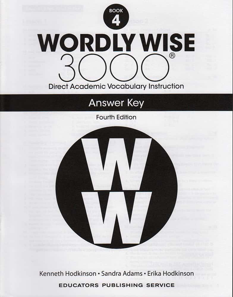 WORDLY WISE 3000-4, ANS KEY/4E