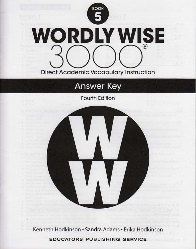 Wordly Wise 3000, Book 5 - Answer Key