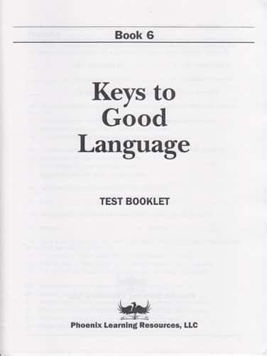 KEYS TO GOOD LANGUAGE 6-TEST