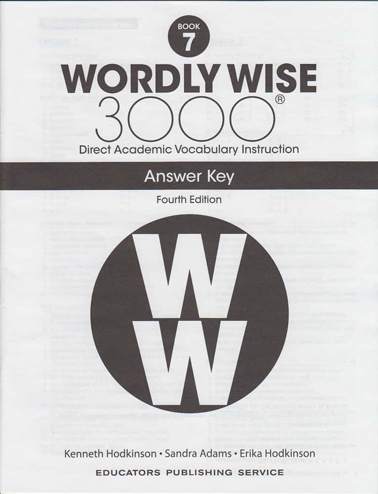 WORDLY WISE 3000 BOOK 7 ANS. KEY 4/E