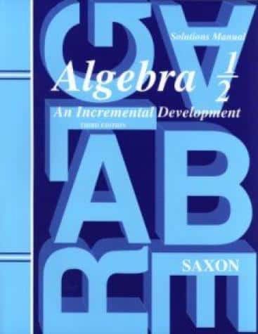 SAXON ALGEBRA 1/2 SOLUTIONS MANUAL