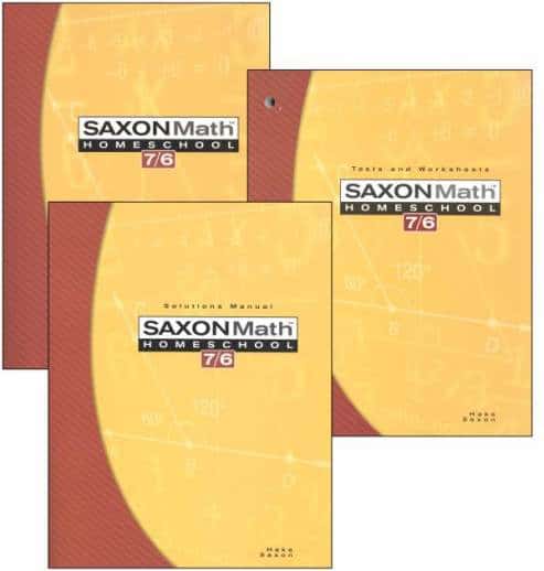 SAXON MATH 7/6 HOMESCHOOL KIT