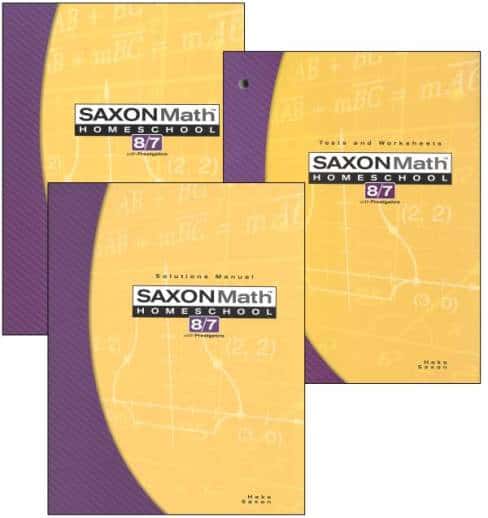 SAXON MATH 8/7 HOMESCHOOL KIT