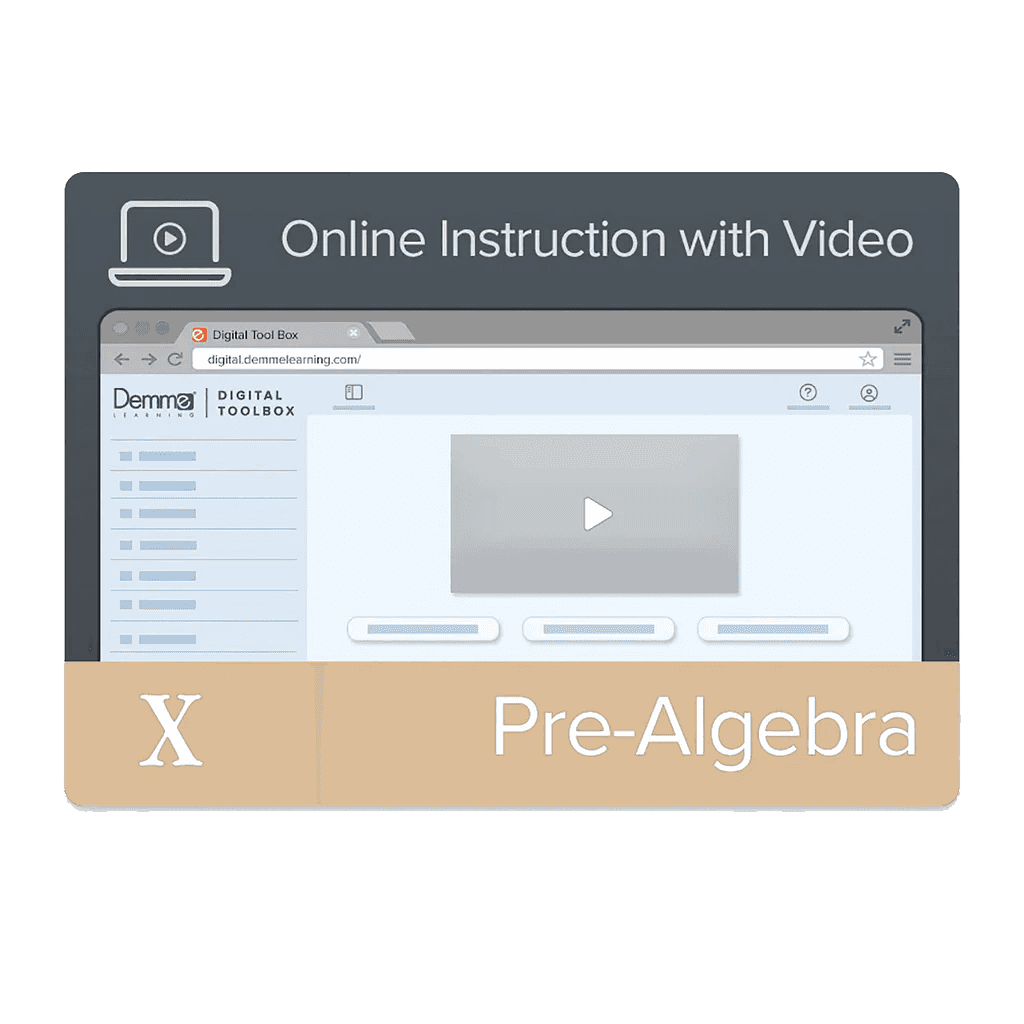 PRE-ALGEBRA ONLINE INSTRUCTION W/VIDEO