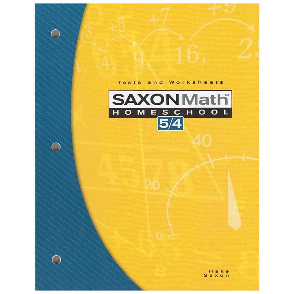 SAXON MATH 5/4 TESTS/WORKSHEETS (3RD ED)