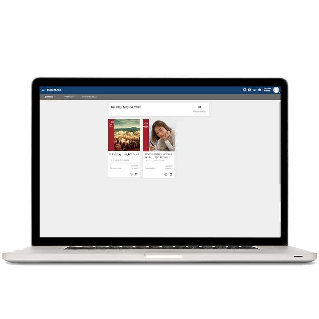 Virtual Seat for HS US History and Literature
