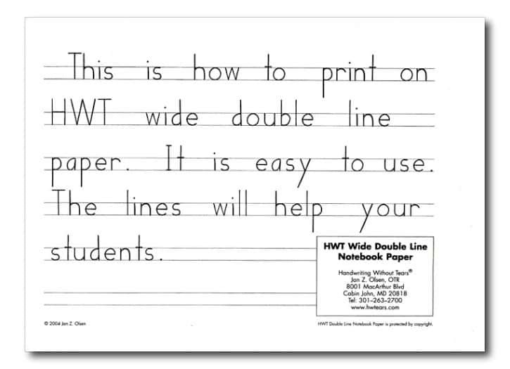 LINED PAPER FOR APPROX. LEVELS K-1