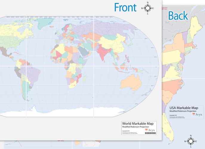 WORLD/USA MARKABLE MAP