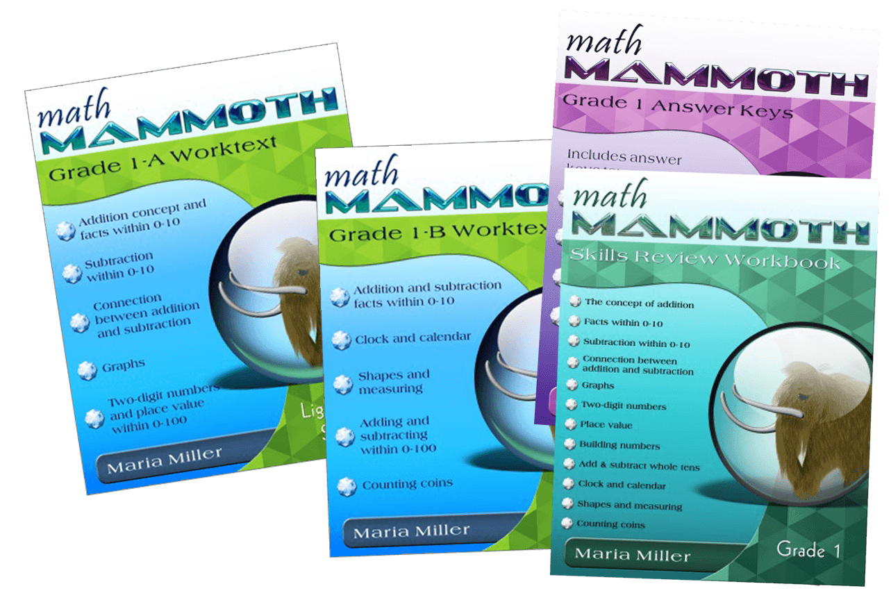 Math Mammoth Grade 1 Package