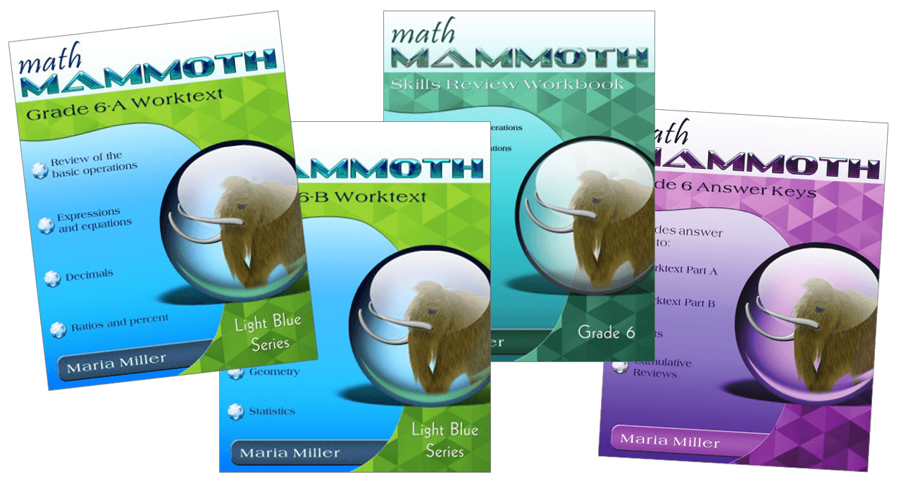 Math Mammoth Grade 6 Package