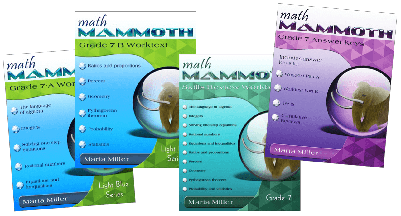 Math Mammoth Grade 7 Package