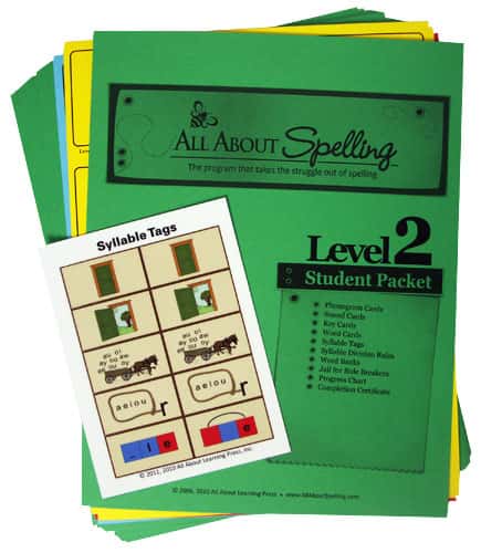 ALL ABOUT SPELLING LEVEL 2 STUDENT PACKET