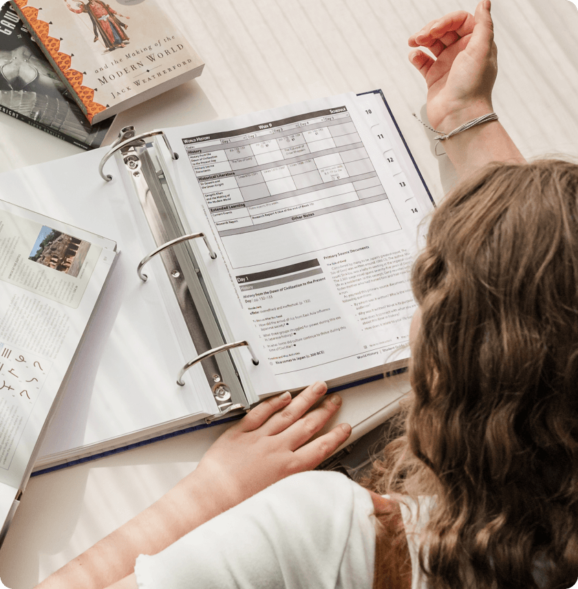 Bookshark - Mom and Daughter studying